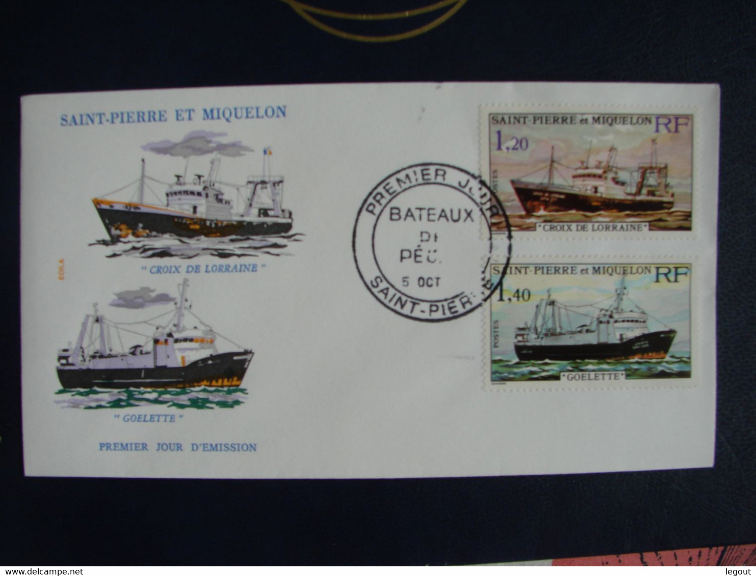 SPM/SAINT PIERRE ET MIQUELON FDCBATEAUX DE PÊCHE COTE FARCIGNY 30€ - Covers & Documents