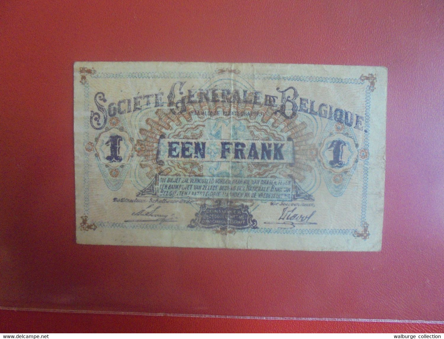 BELGIQUE 1 Franc 1918 Circuler (B.24) - 1-2 Francs