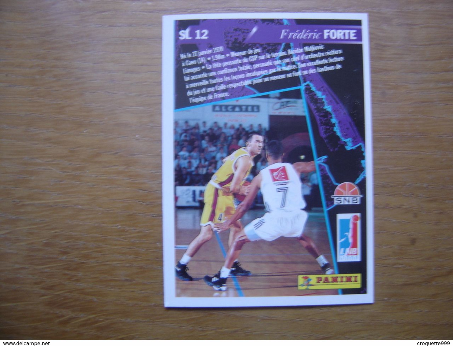 1995 Carte Basketball Panini FREDERIC FORTE Season Leaders FFBB Basket - Altri & Non Classificati