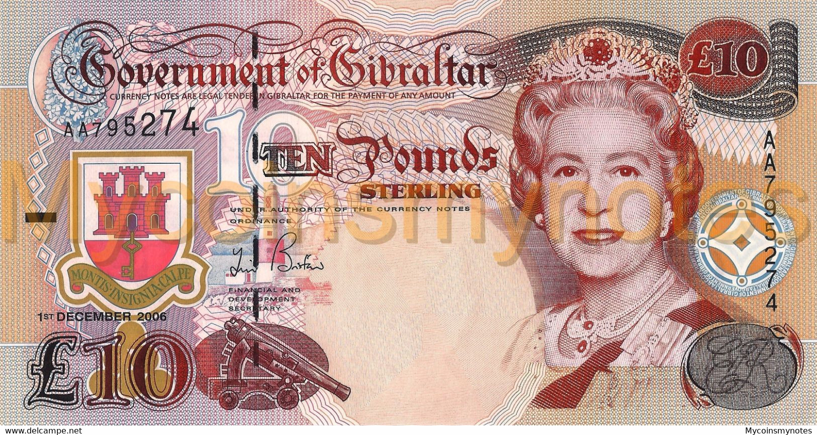 GIBRALTAR, £20 POUNDS, 2006, P31, Prefix AA, Queen Elizabeth II, UNC - Gibraltar