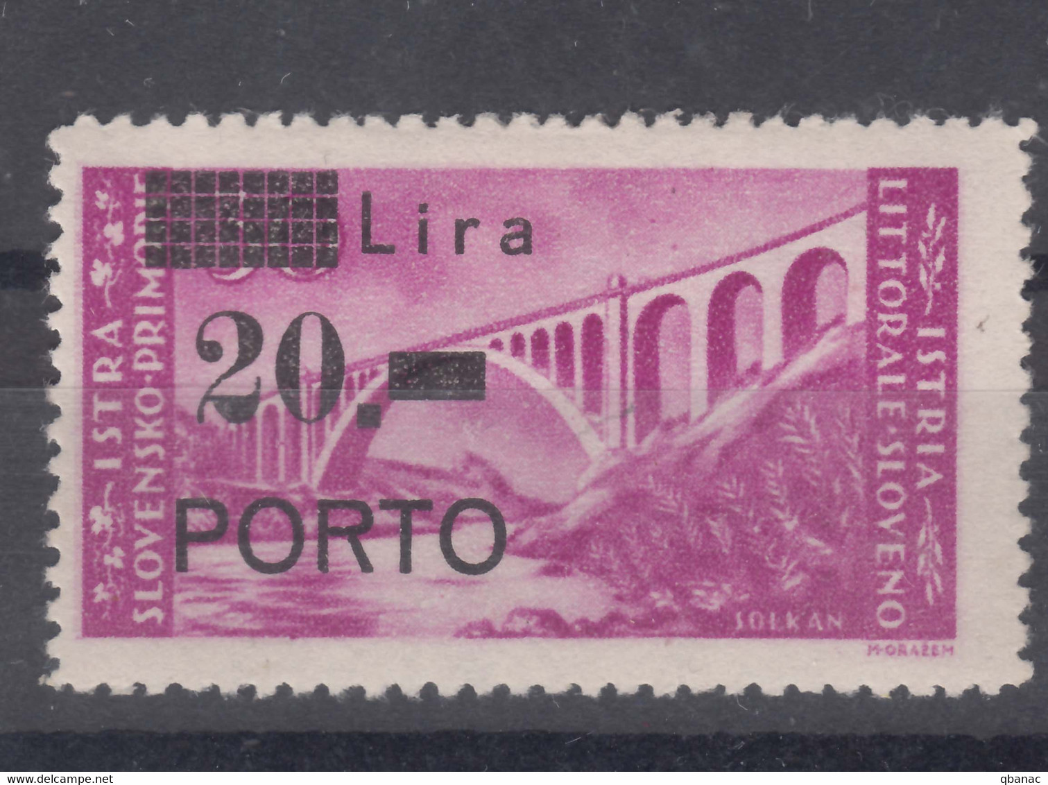 Istria Litorale Yugoslavia Occupation, Porto 1946 Sassone#12 Mint Hinged - Yugoslavian Occ.: Istria