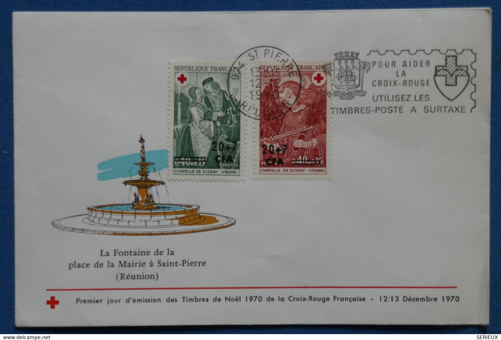 AB5 LA REUNION  BELLE LETTRE  1943 ST PIERRE NON VOYAGEE +AFFRANCH . PLAISANT - Covers & Documents