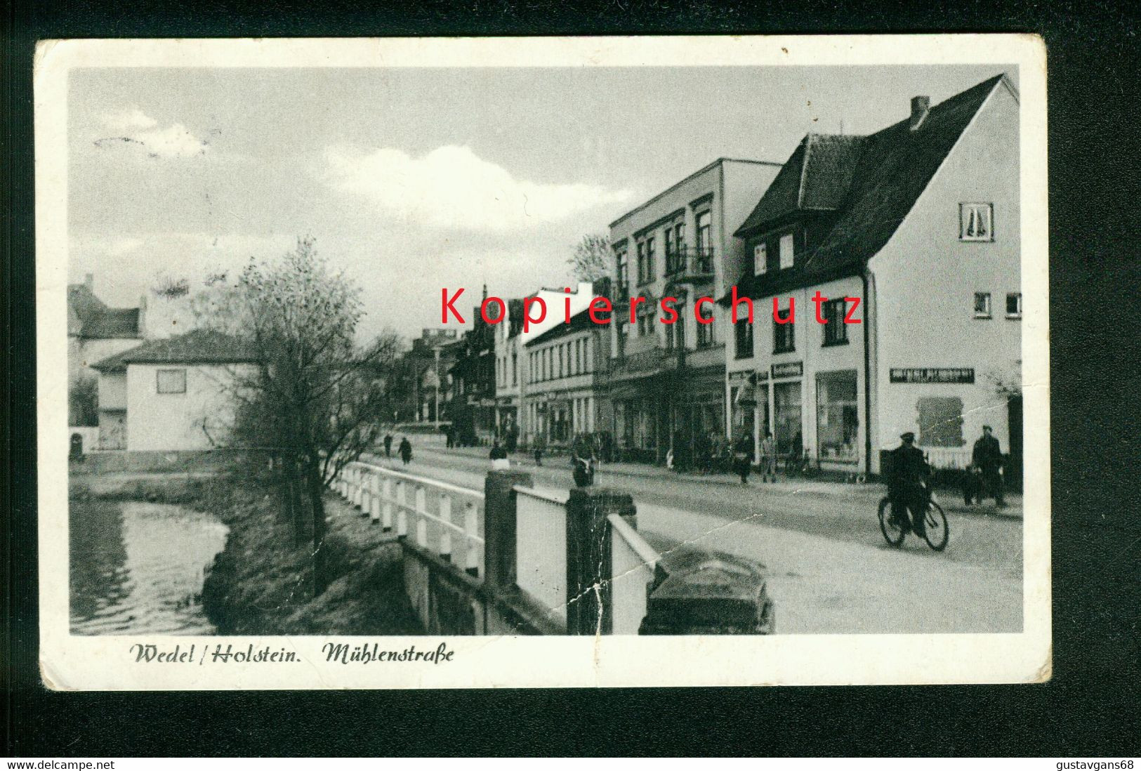 AK Wedel, Holstein, Pinneberg, Mühlenstraße, Gel. 1958, Mängel! - Wedel