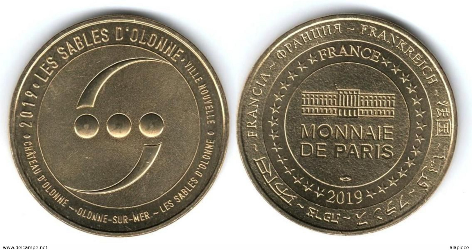 France - Jeton - Monnaie De Paris - Les Sables D'Olonne - 2019 - 2019