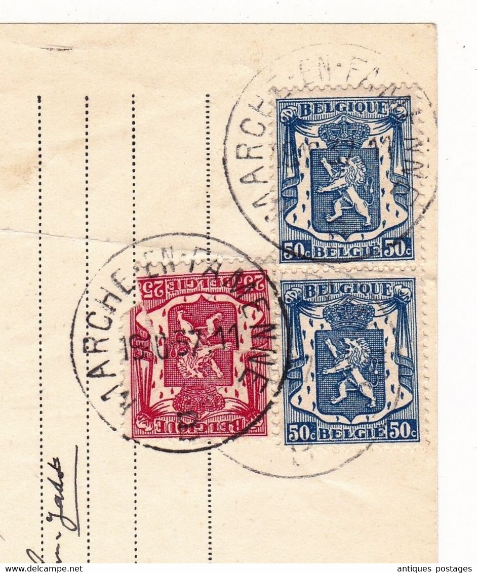 Reçu 1937 Belgique Timbres Fiscaux Marche En Famenne Emmanuel Jadot - Documenten