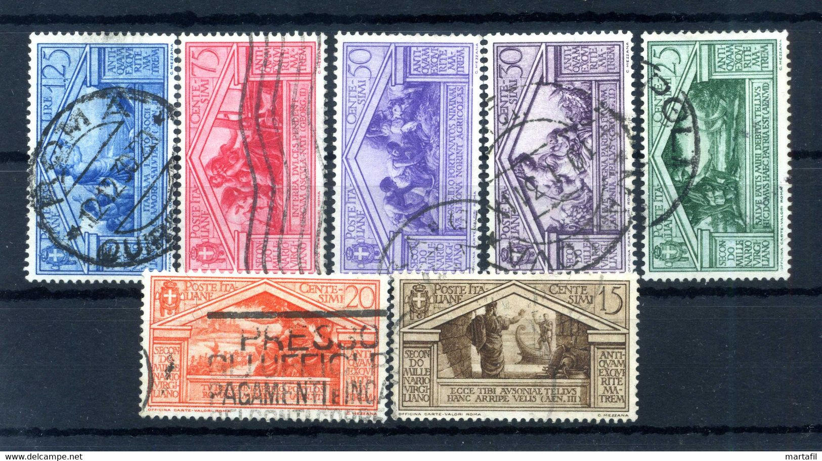 1930 REGNO N.282/288 USATI - Oblitérés