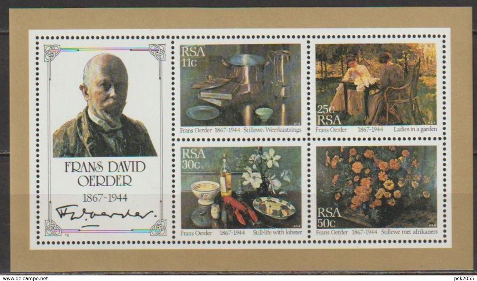 RSA Südafrika 1985  Nr.665 - 668 Block 17 ** Postfrisch  Gemälde ( A3922 ) Günstige Versandkosten - Blocks & Sheetlets