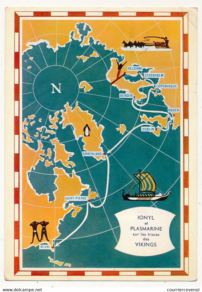 FINLANDE - Carte Postale Publicitaire "PLASMATINE / IONYL" - Helsinki - 26/9/1957 - Covers & Documents