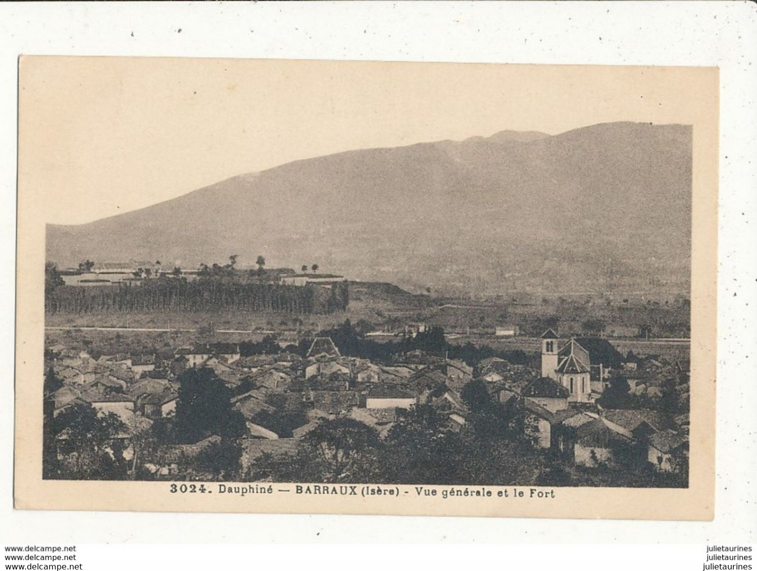 38 BARRAUX VUE GENERALE ET LE FORT CPA BON ETAT - Barraux