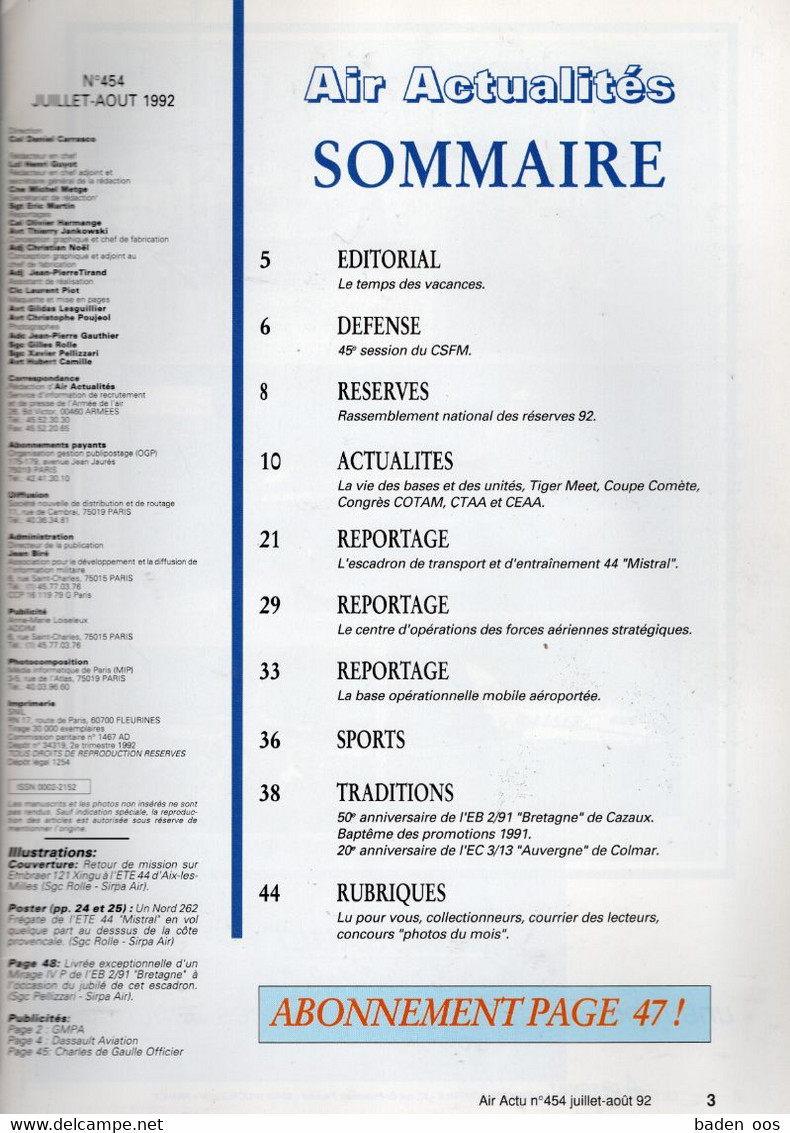 Air Actualités Juillet 1992 N°484 - French