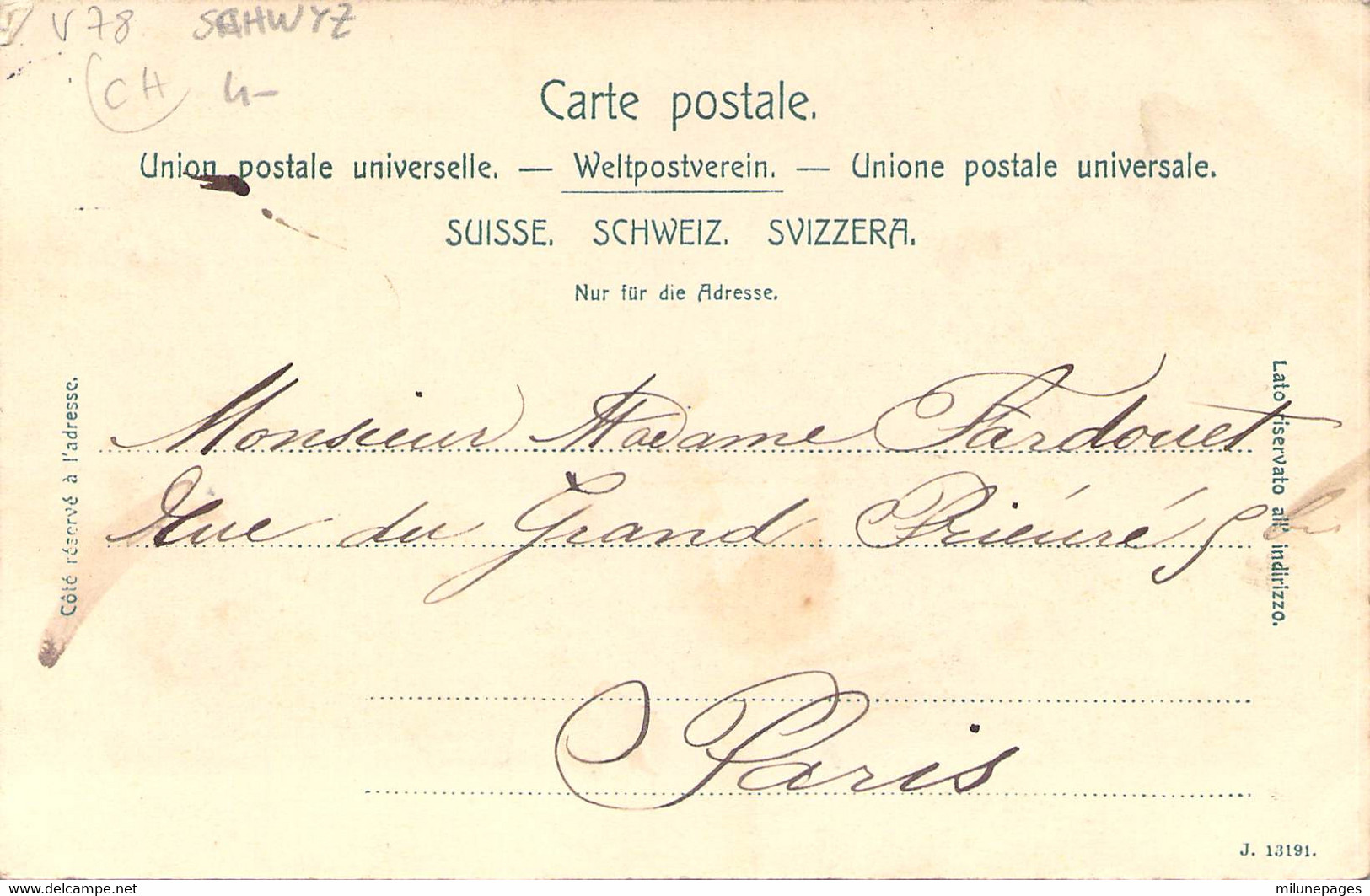 SUISSE SZ GERSAU Carte Précurseur - Gersau