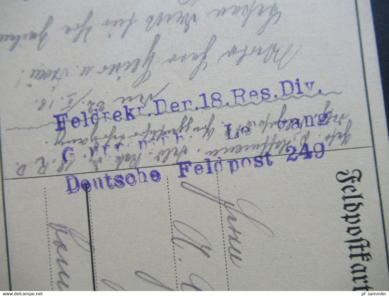 Feldpost 1.WK 1918 Künstler AK Montmedy Zeichnung Gefreiter Bon Stempel Feldrekr. Der 18. Res. Div Deutsche Feldpost 249 - Montmedy