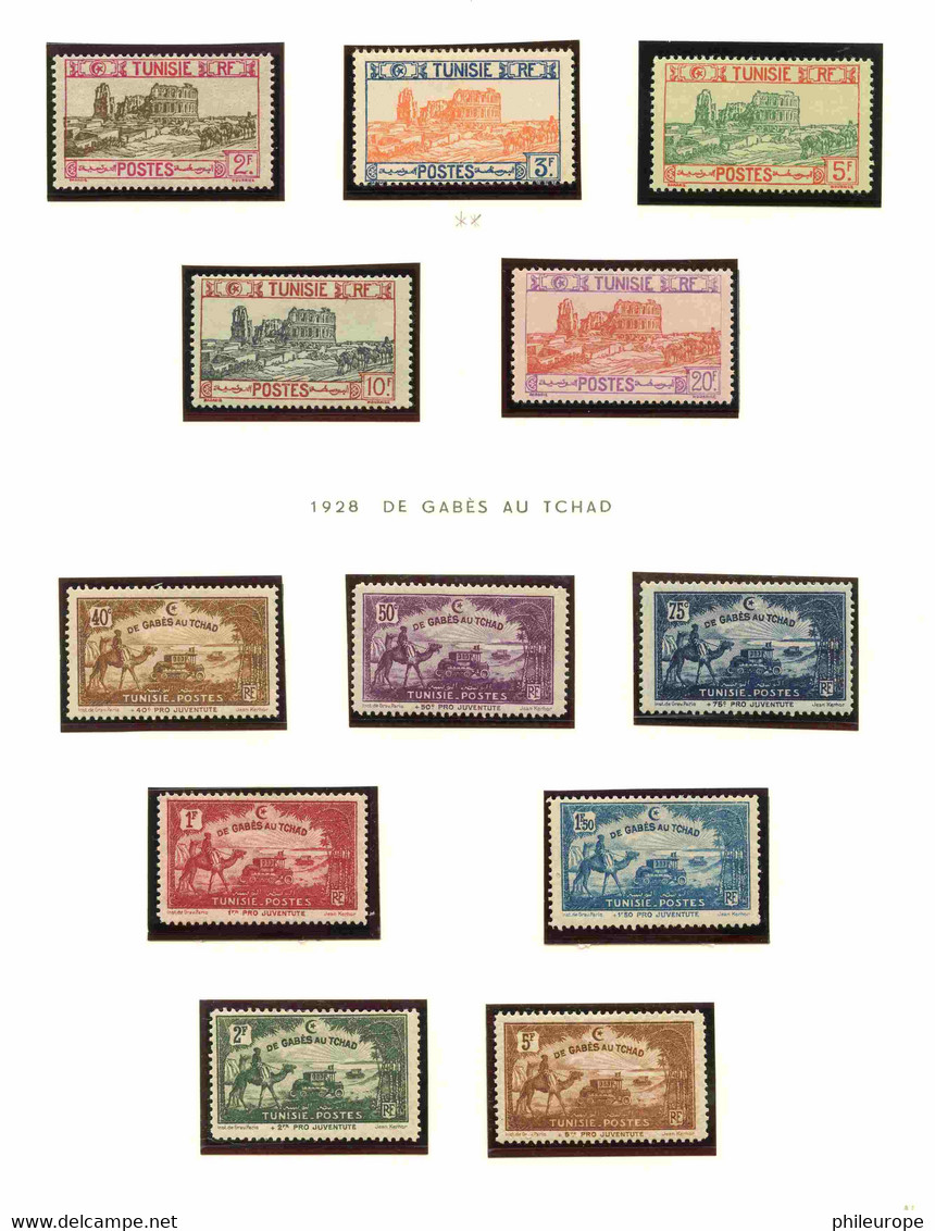 Collection Tunisie (Luxe , charniere et oblitere)