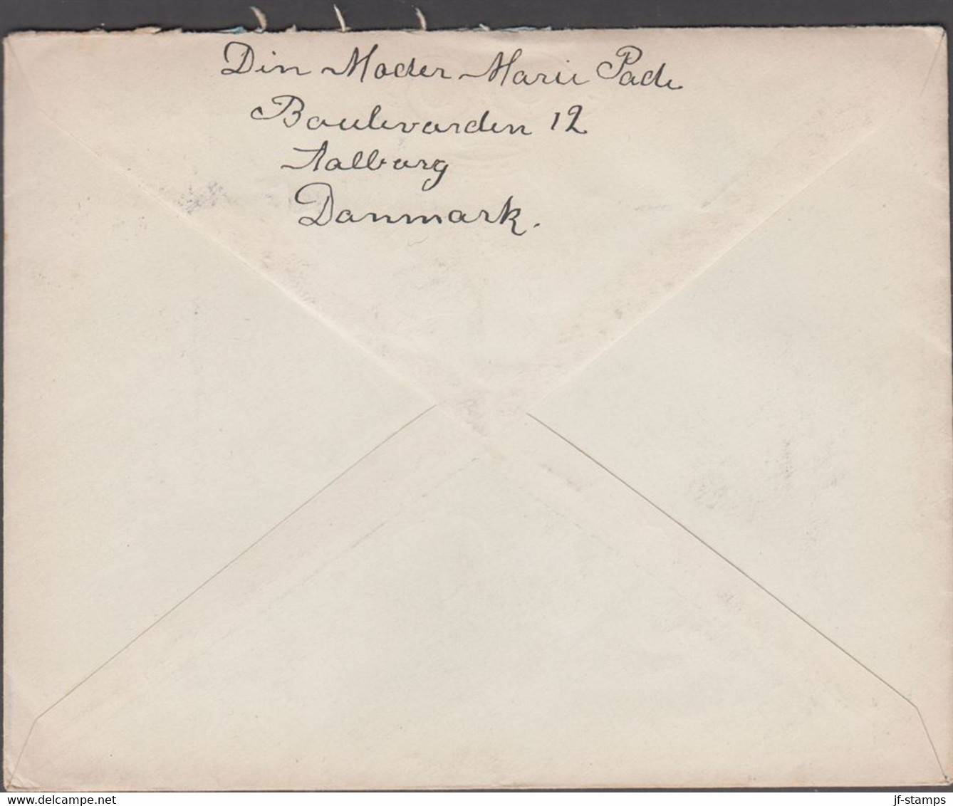 1925. DANMARK.  3+7 øre Envelope (print S-24)  + 2 øre + 8 øre + 5 Ex 4 øre From AALB... (Michel 119+) - JF424973 - Storia Postale