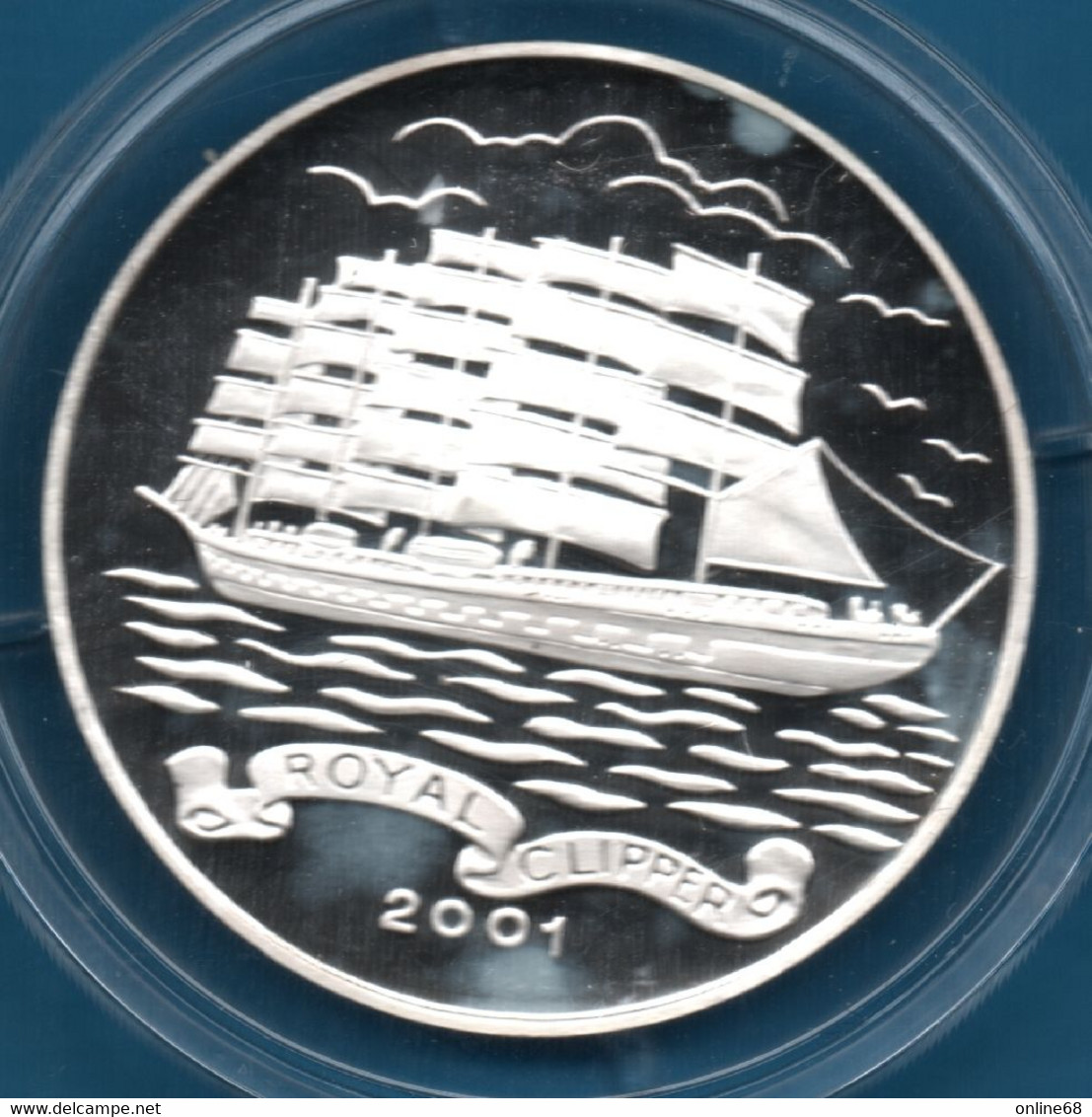 KOREA NORTH DPR 5 WON 2001  Argent 999‰ Silver  PROOF ROYAL CLIPPER Bateau - Korea, North