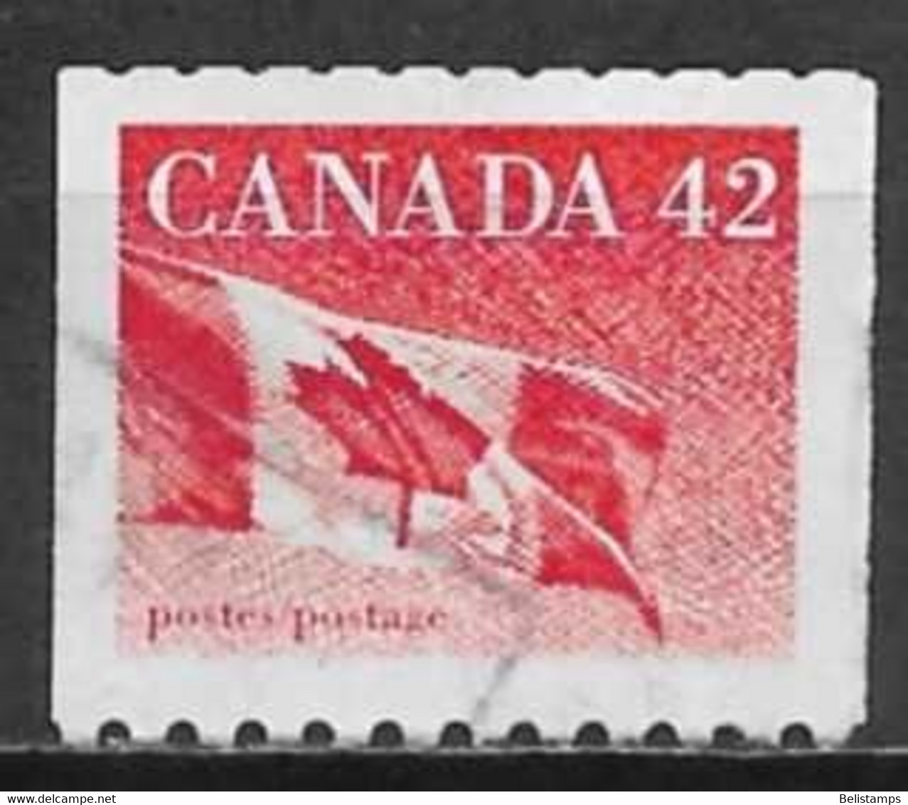 Canada 1991. Scott #1394 (U) Flag - Markenrollen