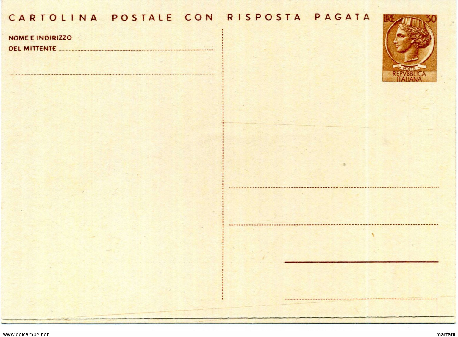 1966-71 Repubblica CARTOLINA POSTALE C169 NUOVA INTEGRA - Ganzsachen