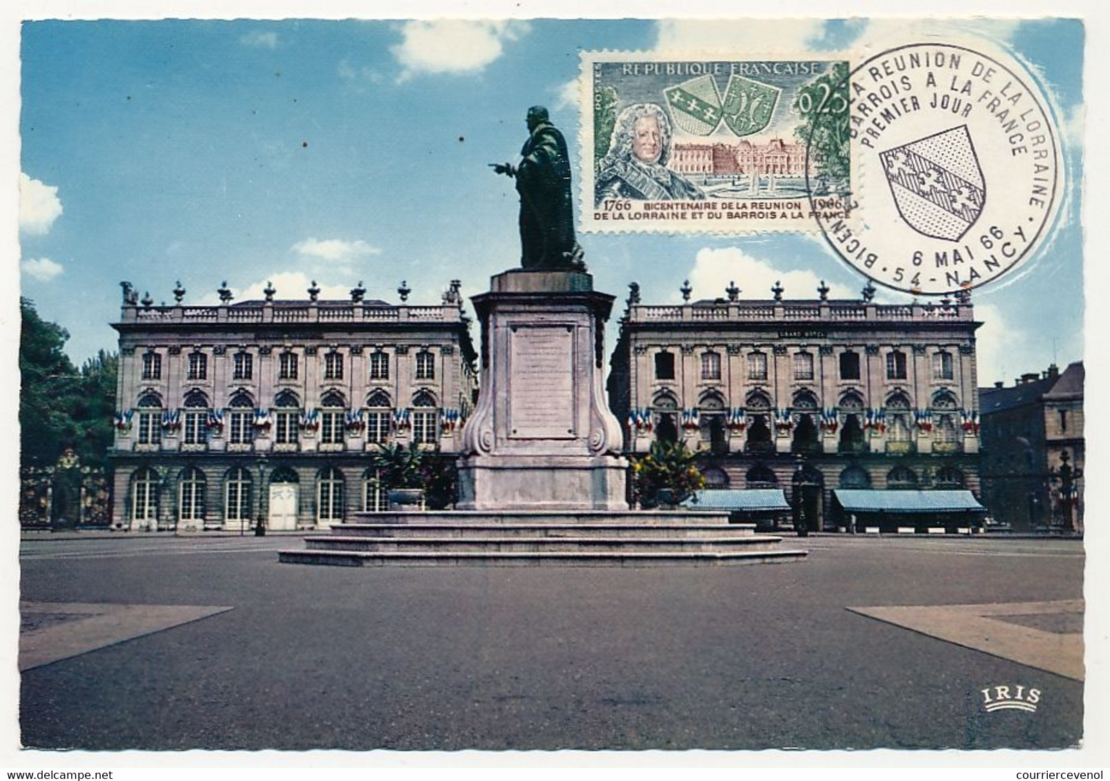 FRANCE - Carte maximum - Bicentenaire de la Réunion de la Lorraine à la France - Nancy - 6 Mai 1966