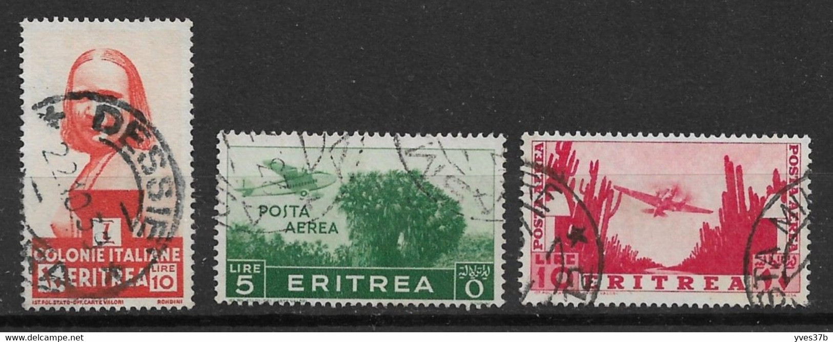 ERYTREE N°204 + Poste Aérienne  N°26/27 Oblitéré - TTB - Erythrée