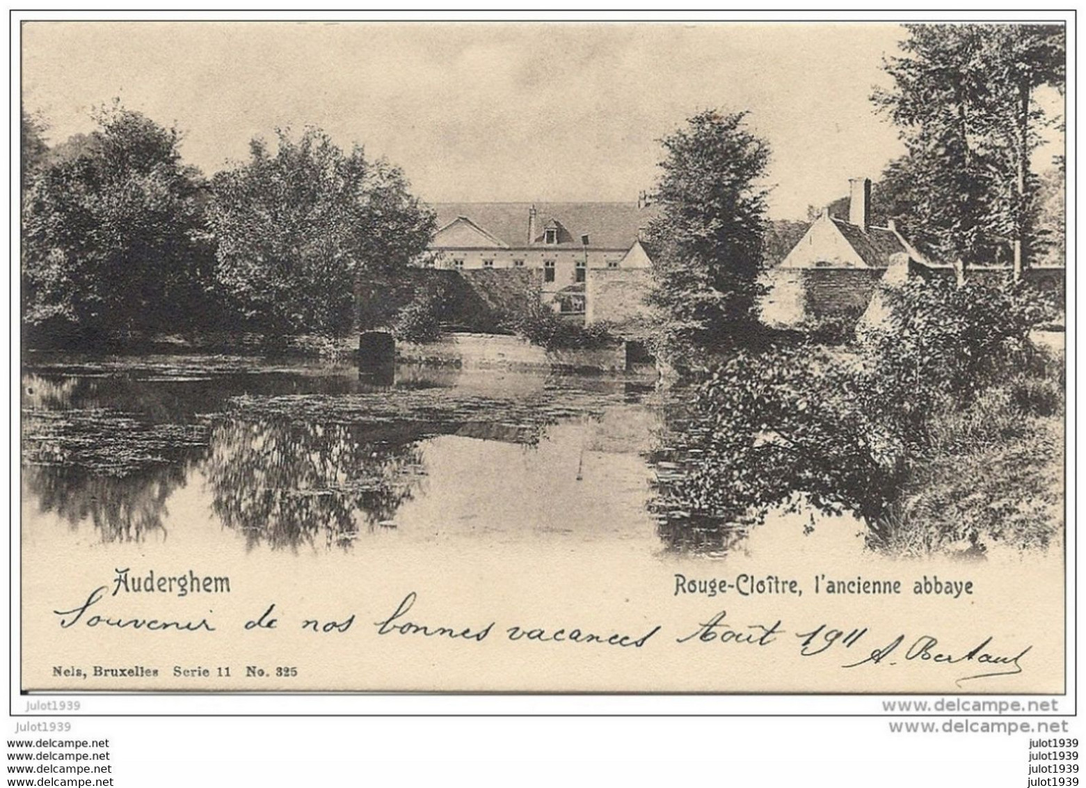 AUDERGHEM ..-- Nels 11 , N° 325 . ROUGE - CLOITRE . 1911 . Ancienne Abbaye . - Auderghem - Oudergem