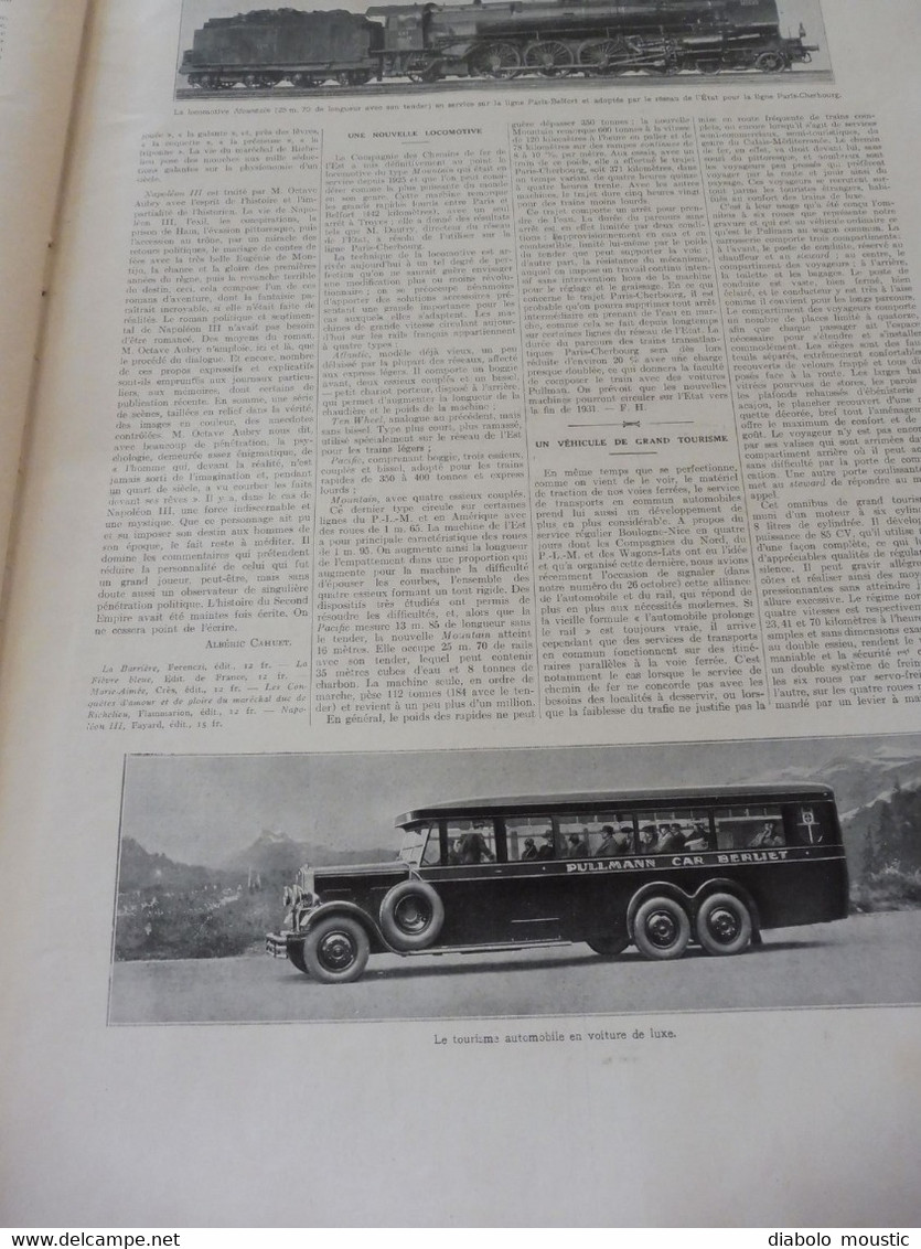 1929 :Sous-marin SURCOUF; Poulo-Condor ; Refuges (Adus,Mounier); Moldovitza , Suavitza ; Enquête sur le Finistère; Etc