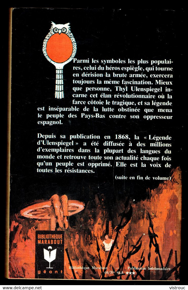 "THYL ULENSPIEGEL", De Charles DECOSTER - Ed. MARABOUT N° G 311 - 1968. - Autores Belgas