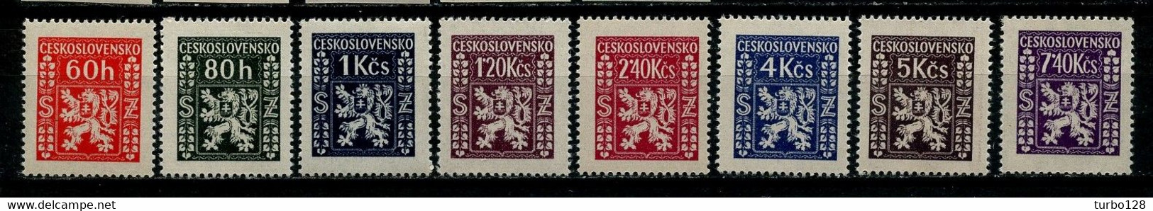 TCHECOSLOVAQUIE 1947 SERVICE N° 8/15 ** Neufs MNH Superbes C 3 € Armoiries Coat Of Arms Animaux Lion Faune - Dienstmarken