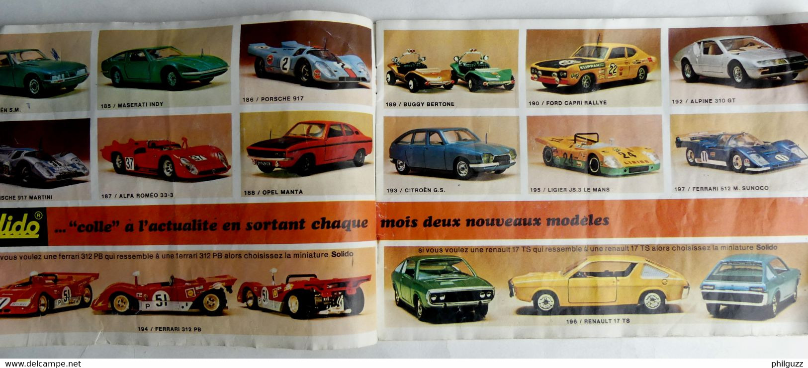 CATALOGUE SOLIDO 1974 VOITURES AUTOMOBILES CAMION VEHICULES MILITAIRES - Catalogi