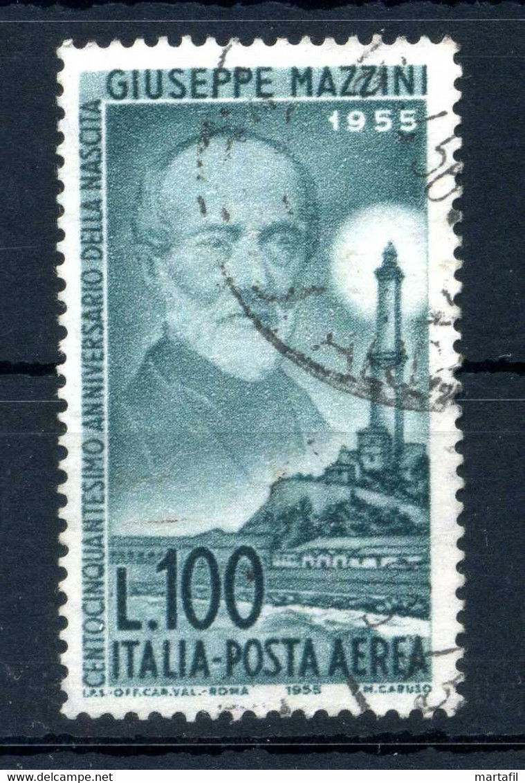 1955 REP. AEREA SET 152 USATO - Poste Aérienne