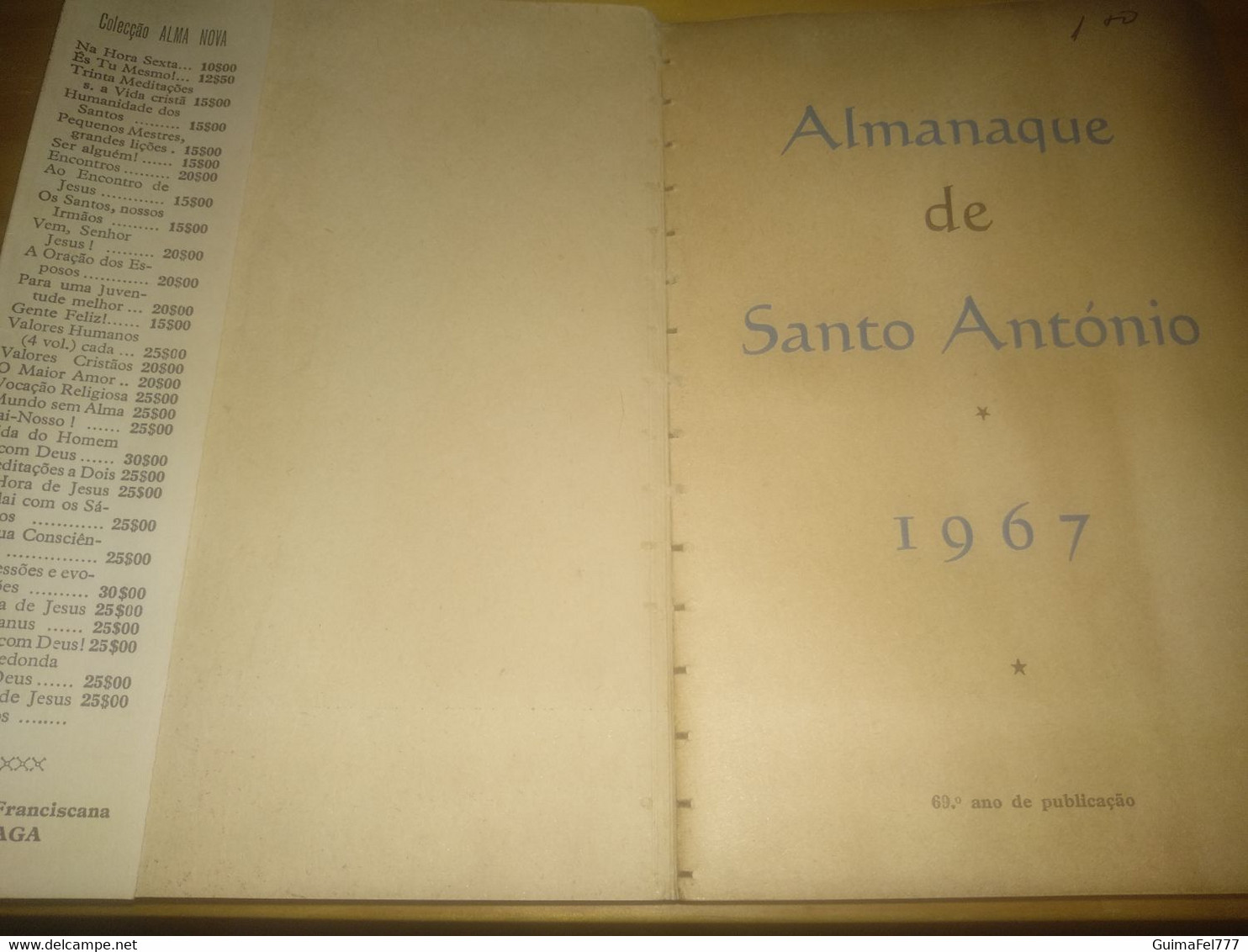 Almanaque Sto. António- Braga Ano 1967 - Andere & Zonder Classificatie