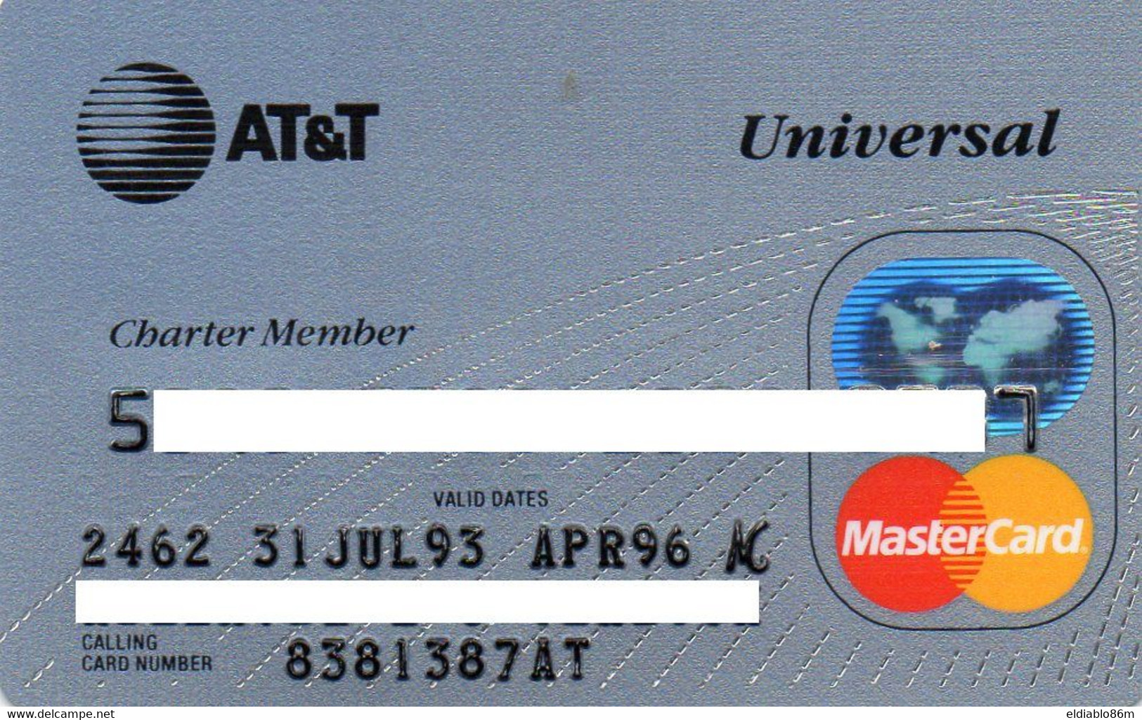 UNITED STATES - AT&T UNIVERSAL - BANK CREDIT CARD - CHARTER MEMBER - MASTERCARD (JUL 93 APR 96) - Sonstige & Ohne Zuordnung