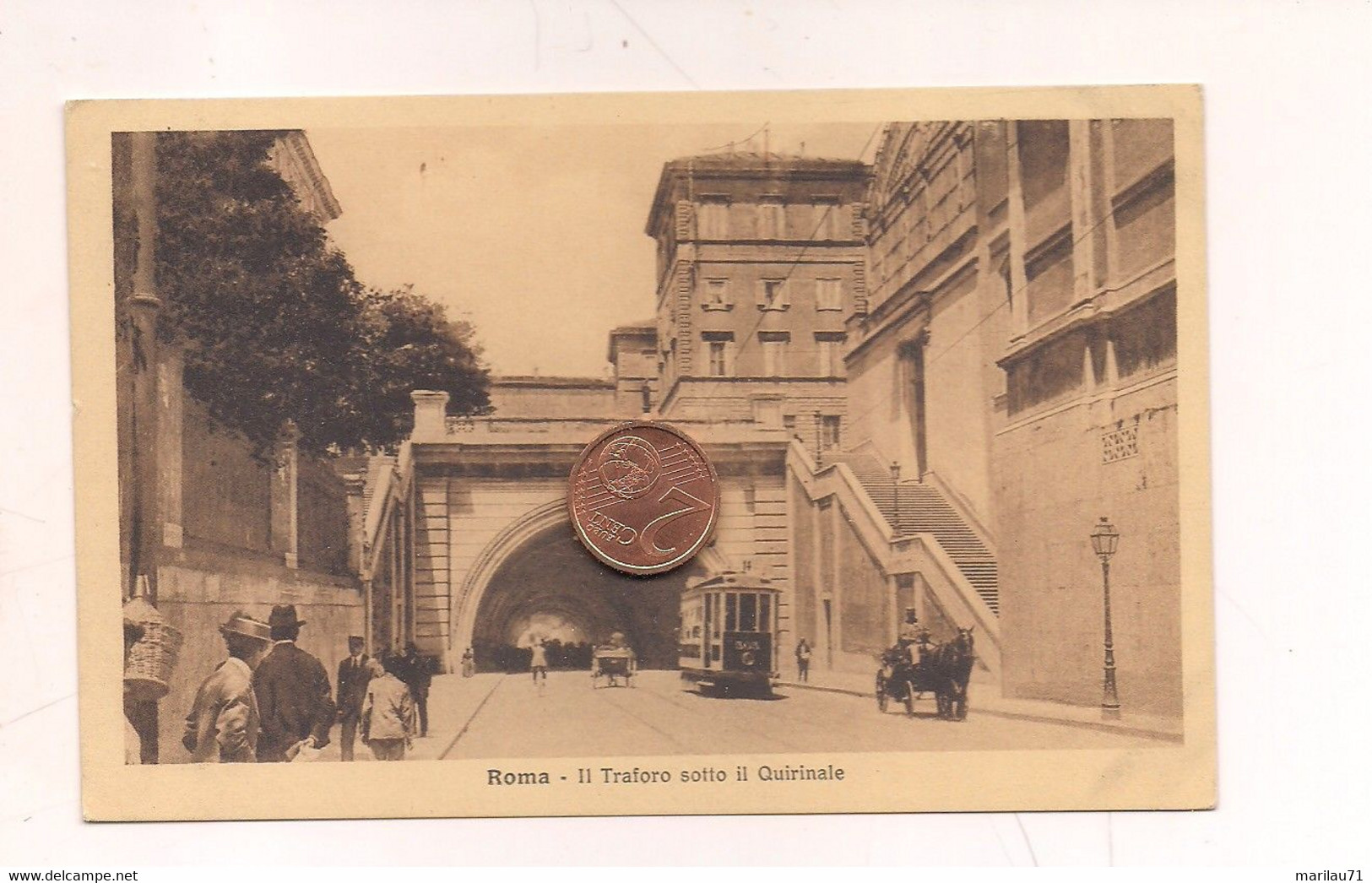 P1612 Lazio ROMA Non Viaggiata Traforo Quirinale Tram - Transports