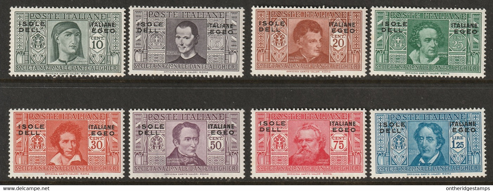 Italy Aegean Islands 1932 Sc 19-26 Egeo Sa 44-51 Yt 19-26 Partial Set MNH**/MH* - Aegean (Autonomous Adm.)