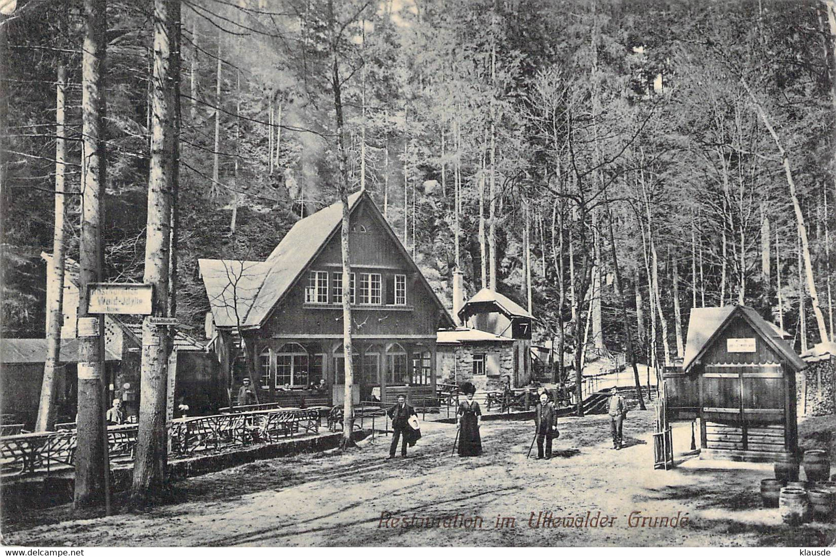 Restauration Im Uttenwalder Grunde 1912 - Wehlen