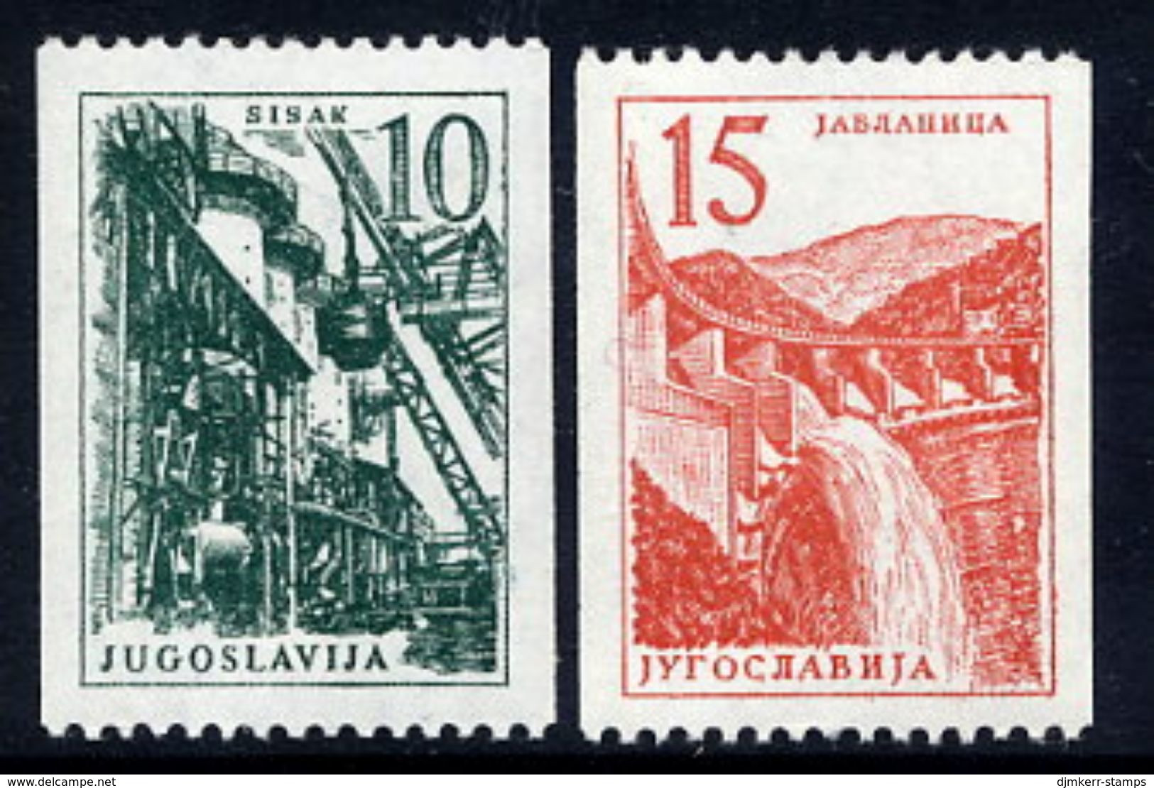 YUGOSLAVIA 1958 Definitive Coil Stamps  MNH / **.  Michel 839-40 - Ongebruikt