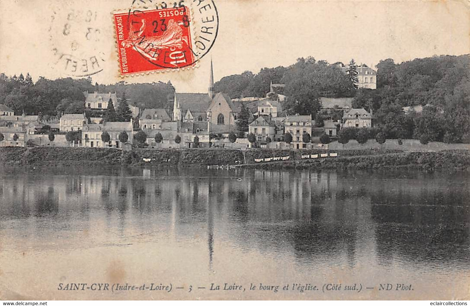 Saint-Cyr-sur-Loire       37      La Loire.  Le Bourg.  L'Eglise.      N° ND 3  (voir Scan) - Saint-Cyr-sur-Loire