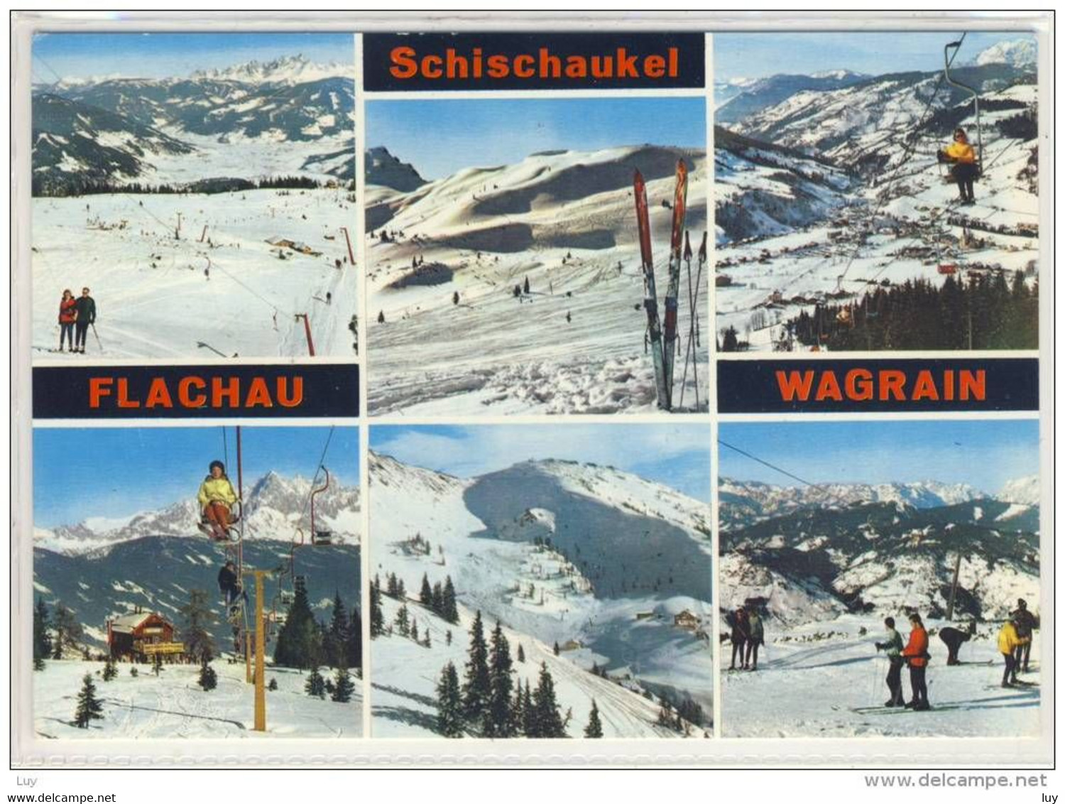 FLACHAU - WAGRAIN - Schischaukel, Mehrbildkarte - Wagrain