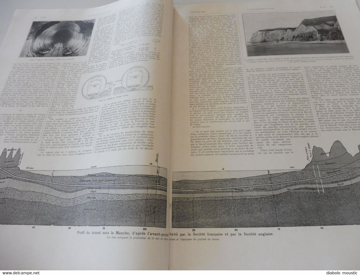 1929 :Tunnel Sous La Manche;LOT (Rocamadour,Beaumat,.);Utrecht;Medical-Center USA; Train Bleu Calais-Nice;Music-Hall;Etc - L'Illustration