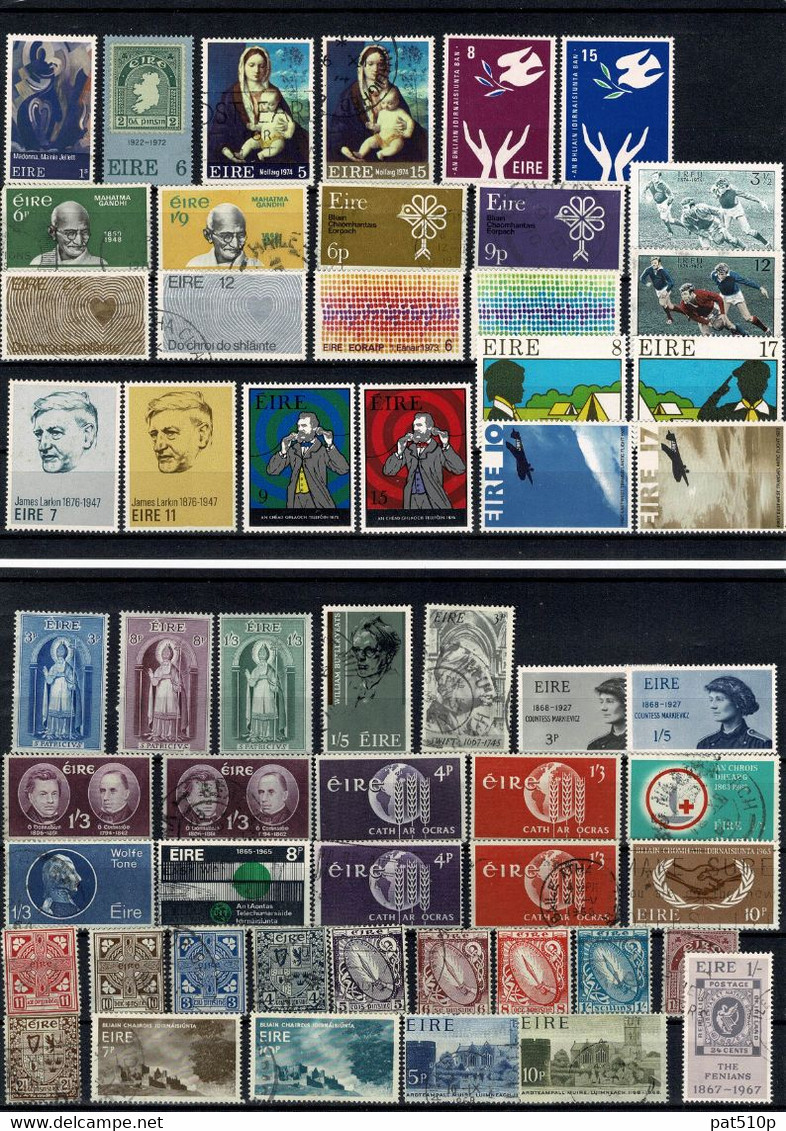 IRLANDE EIRE EIREANN Surcharge Lot Collection De 1922 à 1940 Et Jusqu'en 1961 Et Plus - Verzamelingen & Reeksen