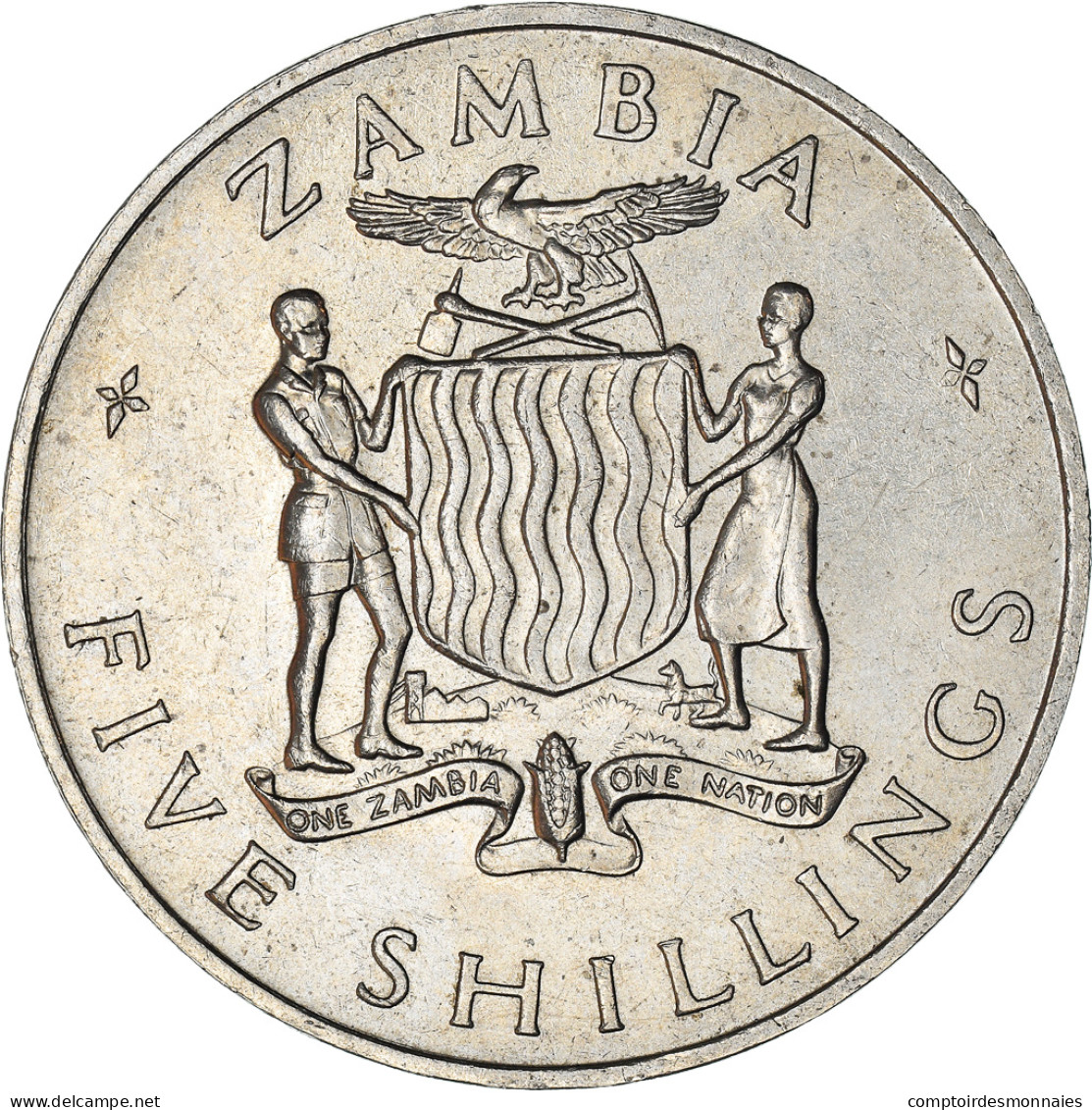 Monnaie, Zambie, 5 Shillings, 1965, British Royal Mint, SUP, Copper-nickel, KM:4 - Zambie