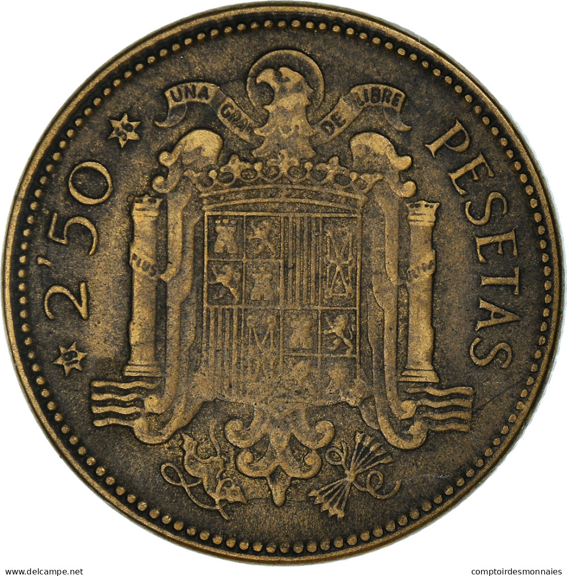 Monnaie, Espagne, Caudillo And Regent, 2-1/2 Pesetas, 1953, TB+ - 2 Pesetas
