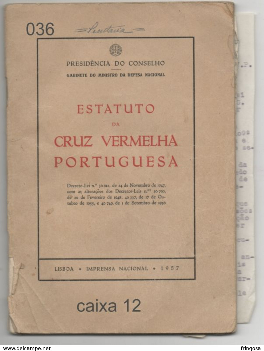 Estatuto Da Cruz Vermelha Portuguesa, 1957 - Practical