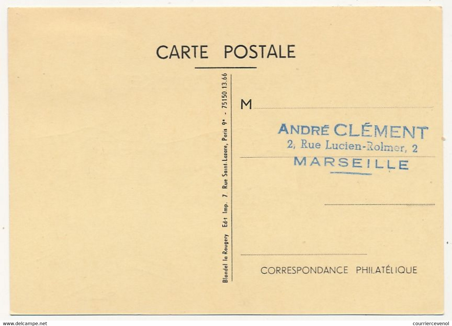 FRANCE => Carte Locale "Journée Du Timbre" 1966 - Le Poinçon - 13 AUBAGNE - 19/3/1966 - Tag Der Briefmarke