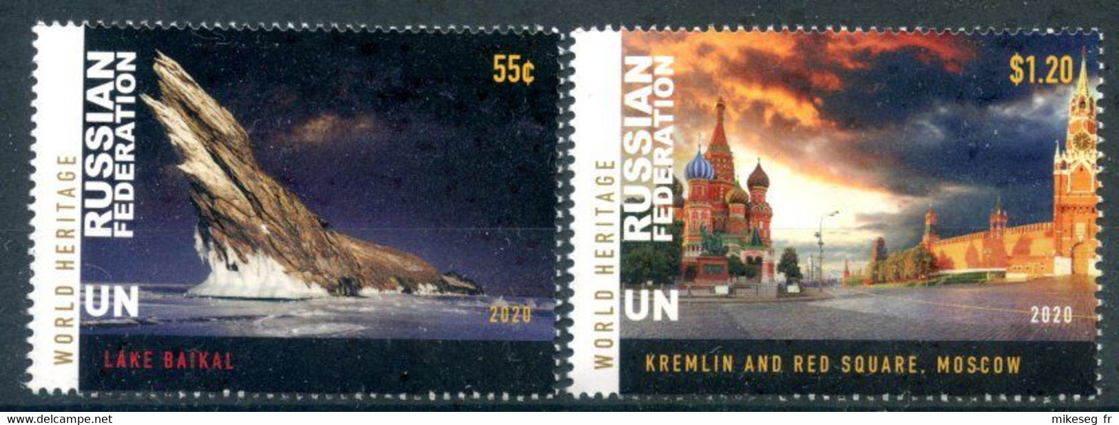 ONU New-York 2020 - Unesco - Patrimoine Mondial Fédération De Russie - Timbres De Feuilles ** - Unused Stamps