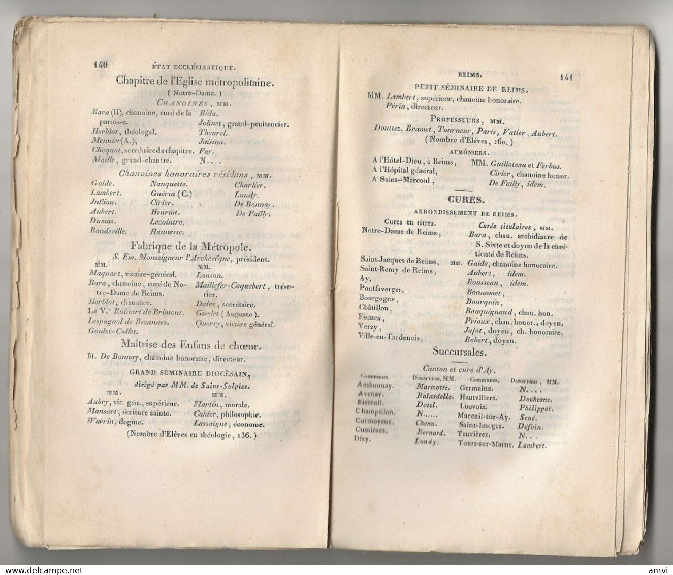 Annuaire Ou Almanach Du Departement De La Marne 1845 Rare Et Unique Sur Delcampe - Champagne - Ardenne