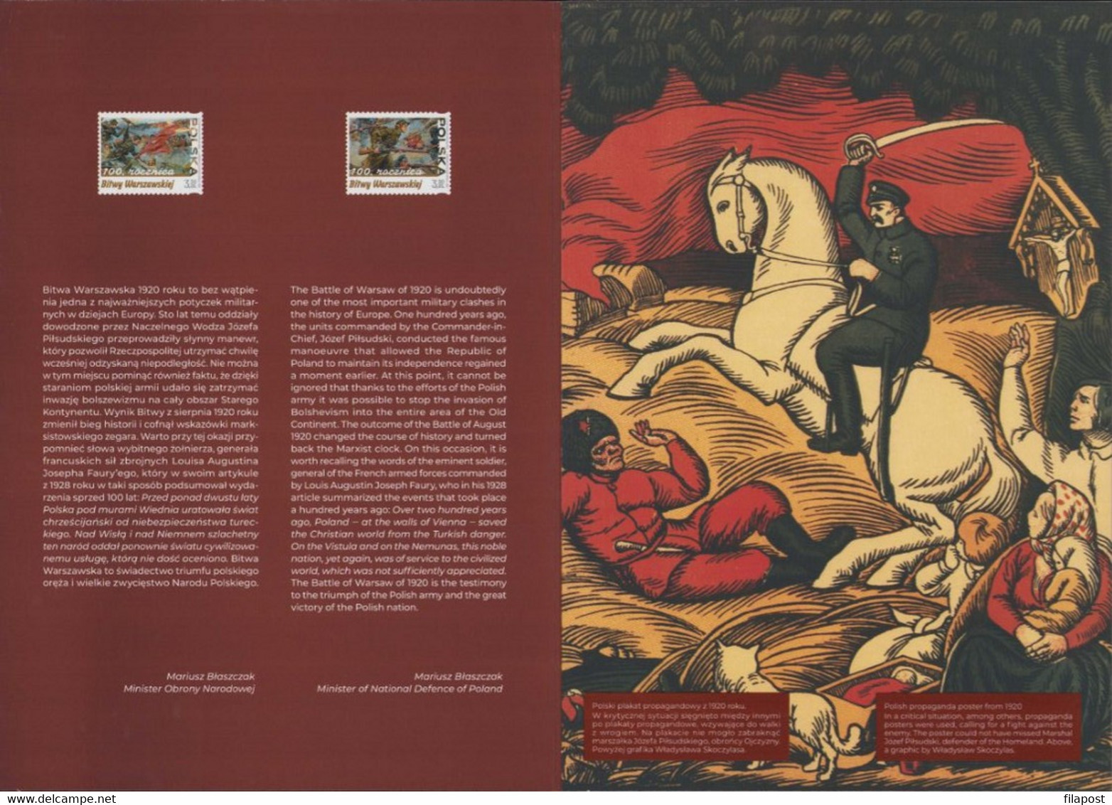 Poland 2020 Souvenir Booklet / 100th Anniversary Of The Battle Of Warsaw 1920 / With Mini Sheet Block MNH**FV - Postzegelboekjes
