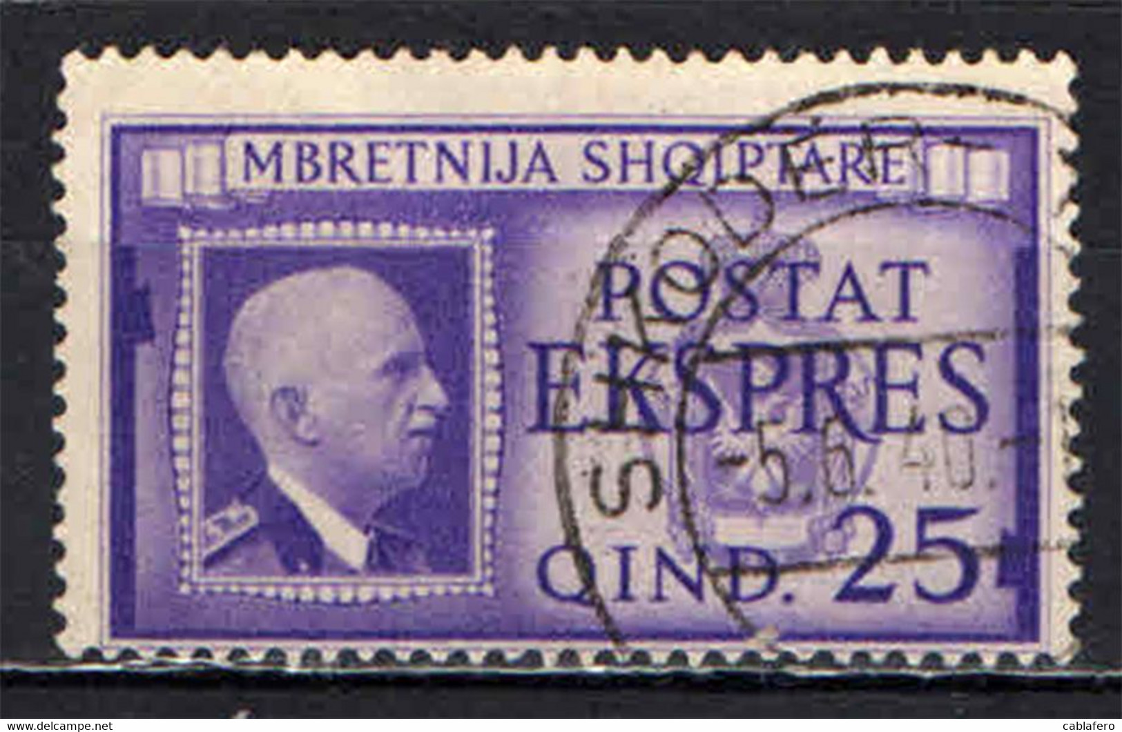 ALBANIA - 1940 - EFFIGIE DEL RE D'ITALIA VITTORIO EMANUELE III - ESPRESSO - USATO - Albania