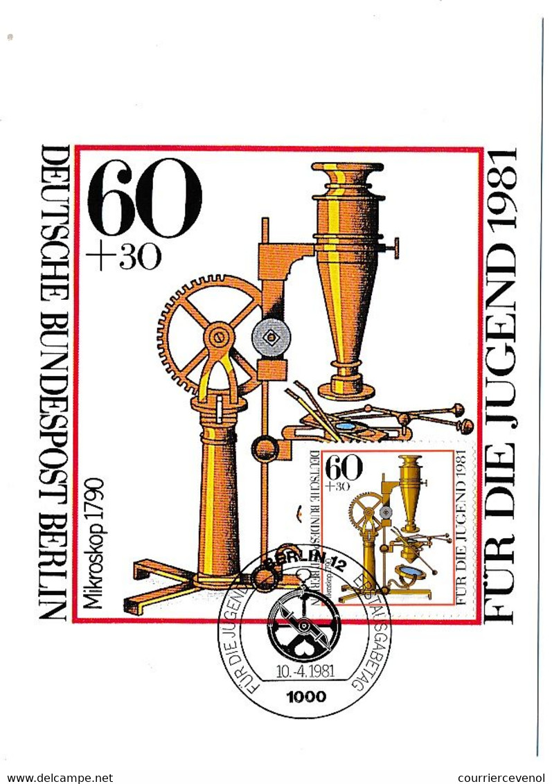 ALLEMAGNE - 4 Cartes Maximum - Instruments De Navigation - Berlin - 10/4/1981 - Cartes-Maximum (CM)