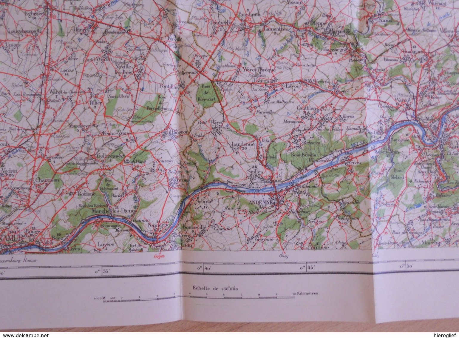 Carte De BELGIQUE Nr 6 LIEGE Institut Cartographique Militaire Impression Litho 1933 Maastricht Hasselt Tongeren Tienen - Topographische Karten
