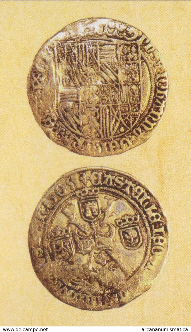 FELIPE I Y JUANA 1.505 CECA,BRUJAS REAL-PLATA-RÉPLICA  DL-12.782 -  Proeven En Herslagen